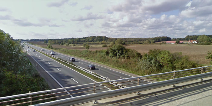 Bridge over the E45 Highway